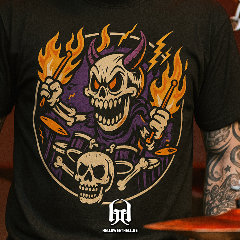Drummer From Hell - T-shirt unisexe
