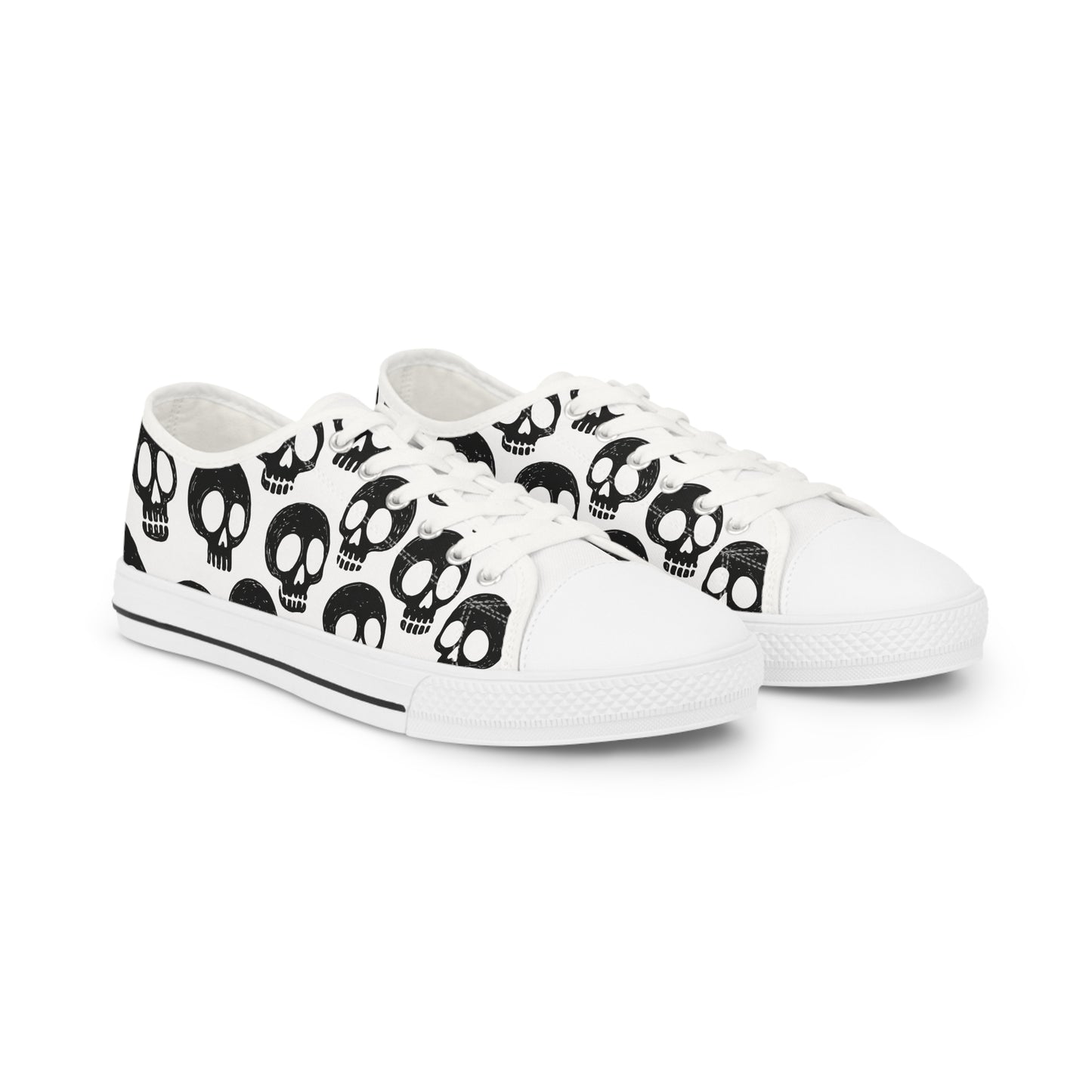Skull Pattern - Baskets basses HOMME (noir ou blanc)