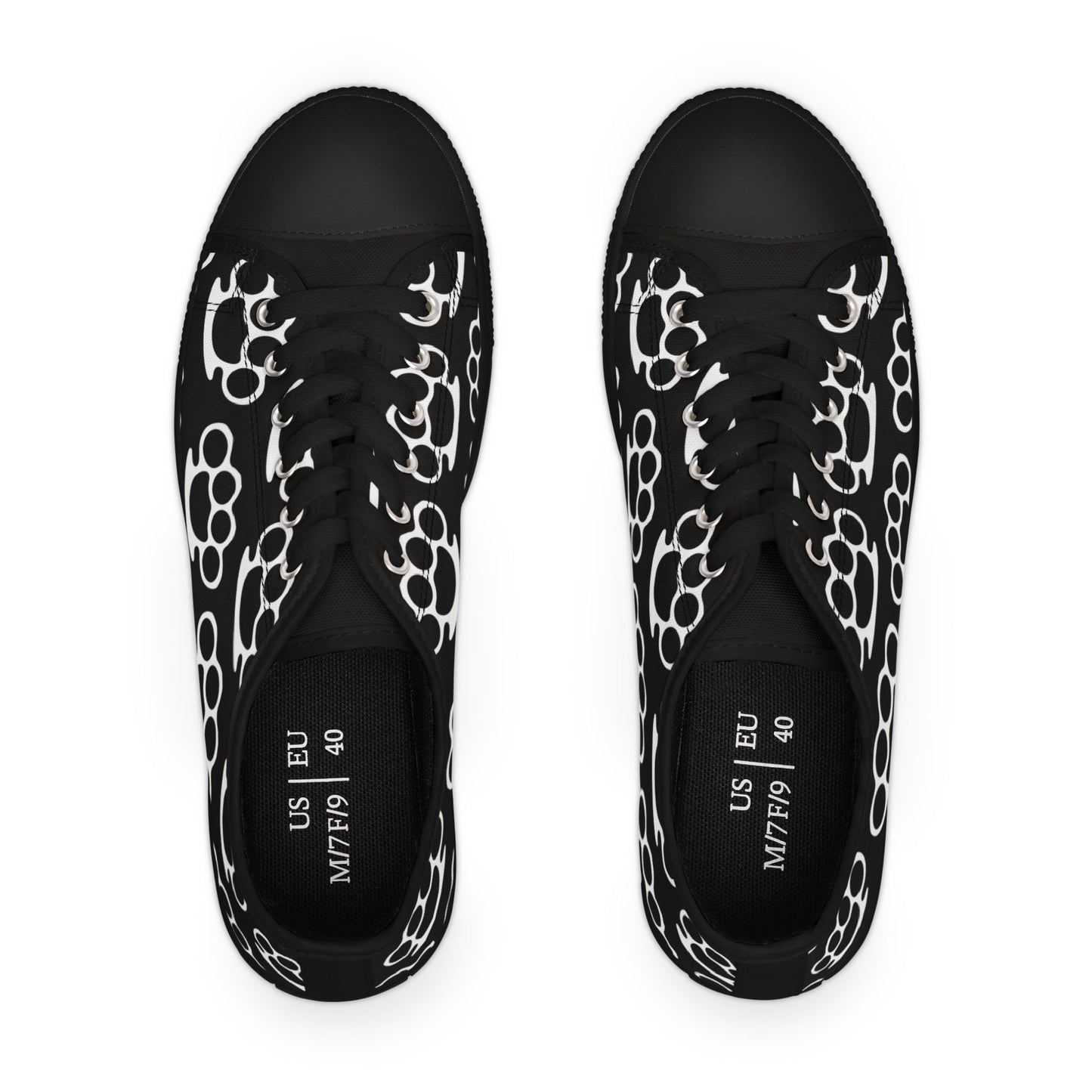 Knuckle Duster - WOMEN'S low-top sneakers (black or white)