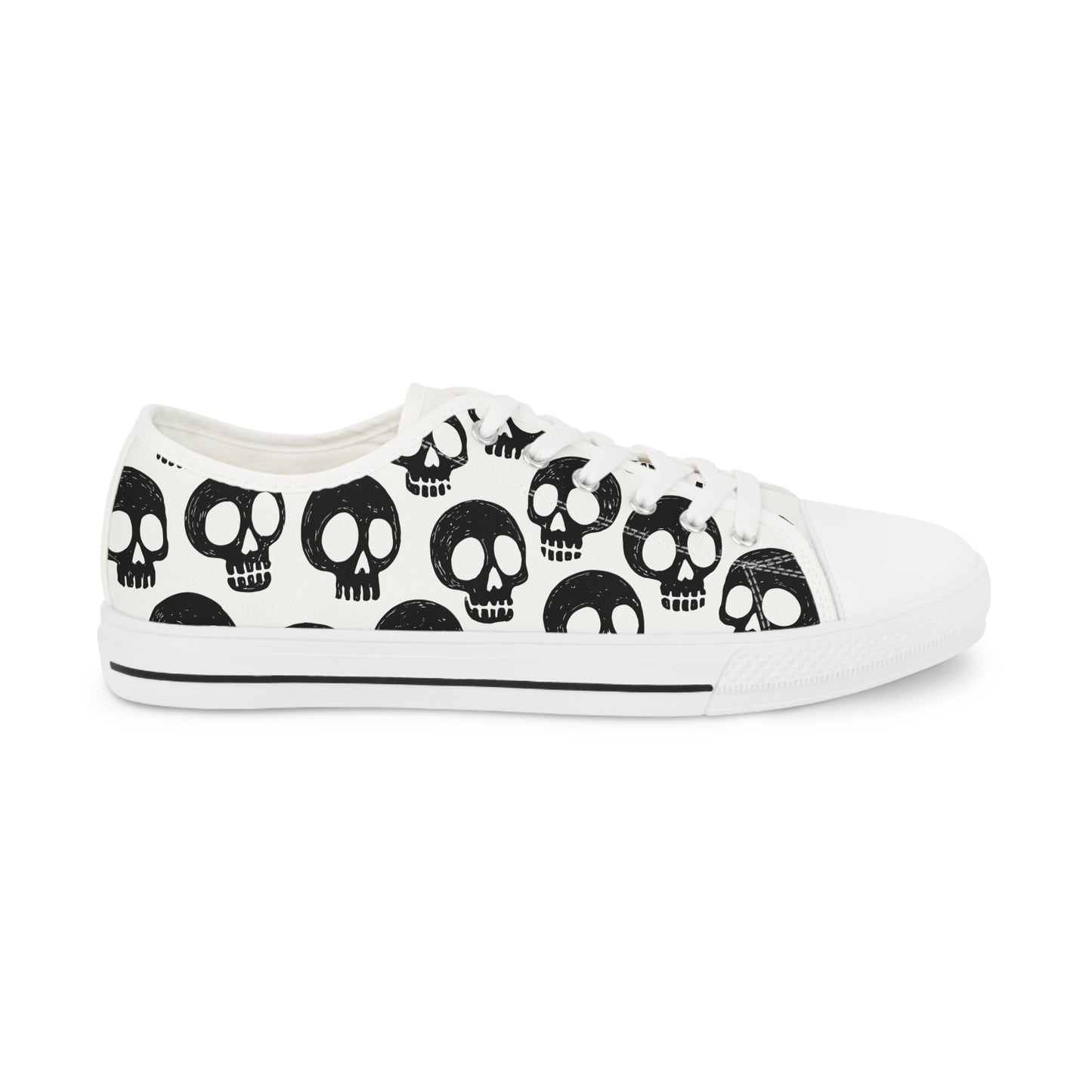 Skull Pattern - Baskets basses HOMME (noir ou blanc)