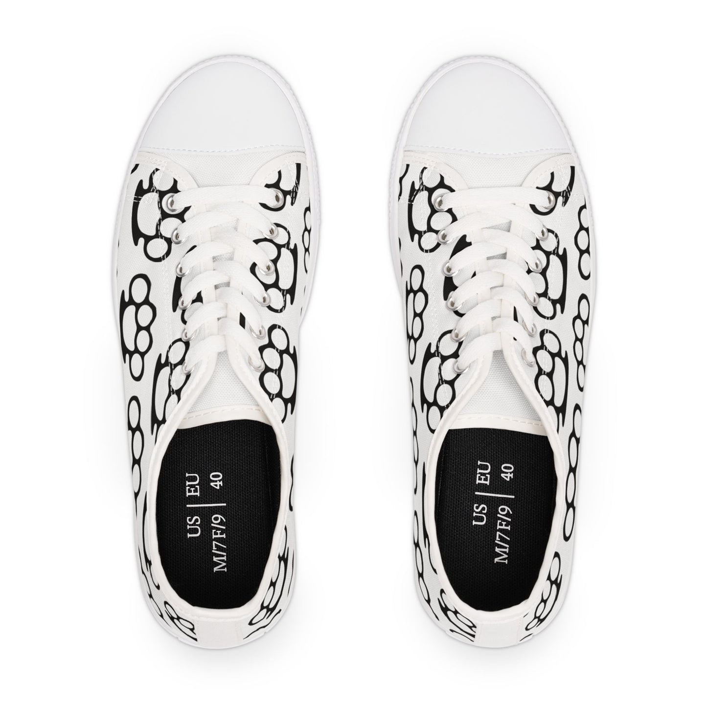 Knuckle Duster - WOMEN'S low-top sneakers (black or white)