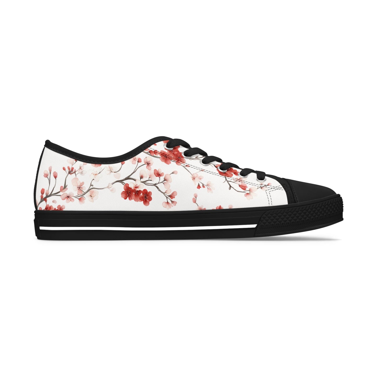 Sakura - WOMEN'S low-top sneakers (black or white)