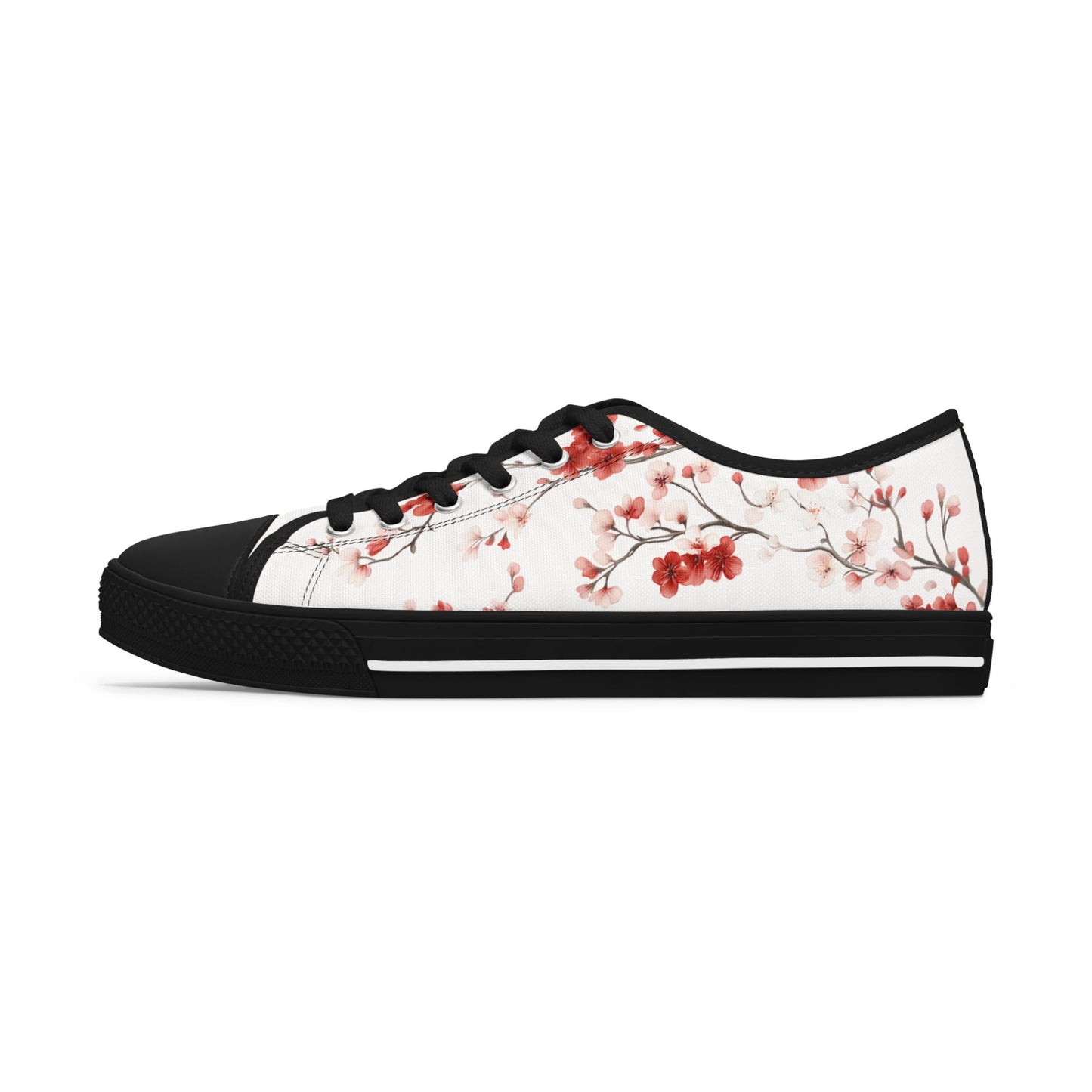 Sakura - WOMEN'S low-top sneakers (black or white)
