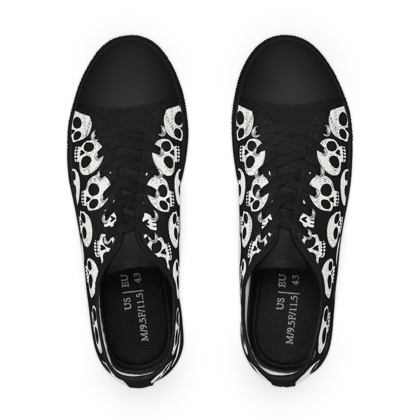Skull Pattern - Baskets basses HOMME (noir ou blanc)