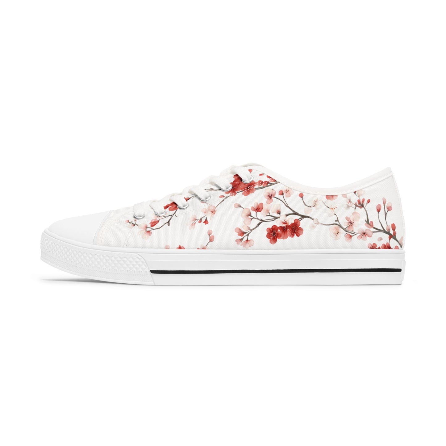 Sakura - WOMEN'S low-top sneakers (black or white)