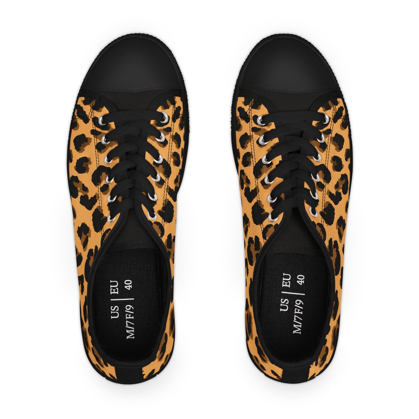 Leopard - WOMEN'S low-top sneakers (black or white)