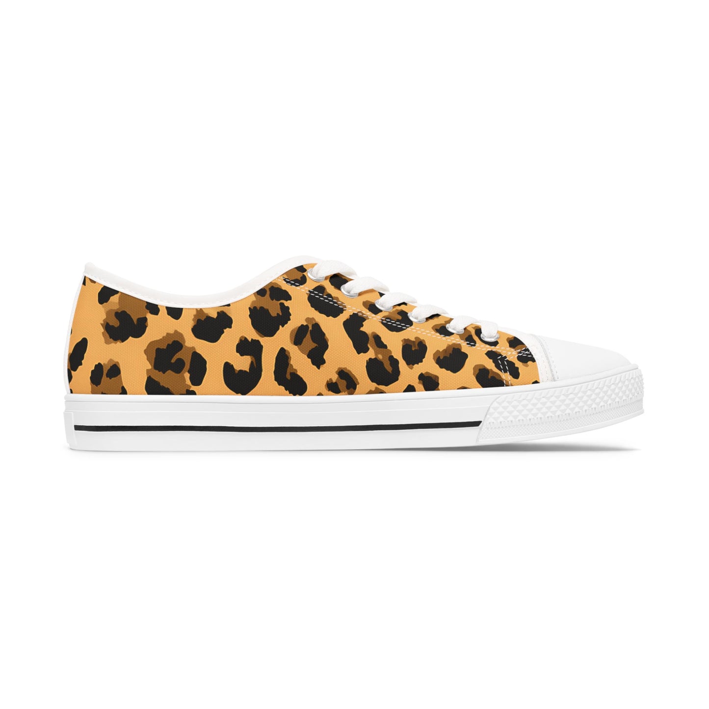 Leopard - WOMEN'S low-top sneakers (black or white)