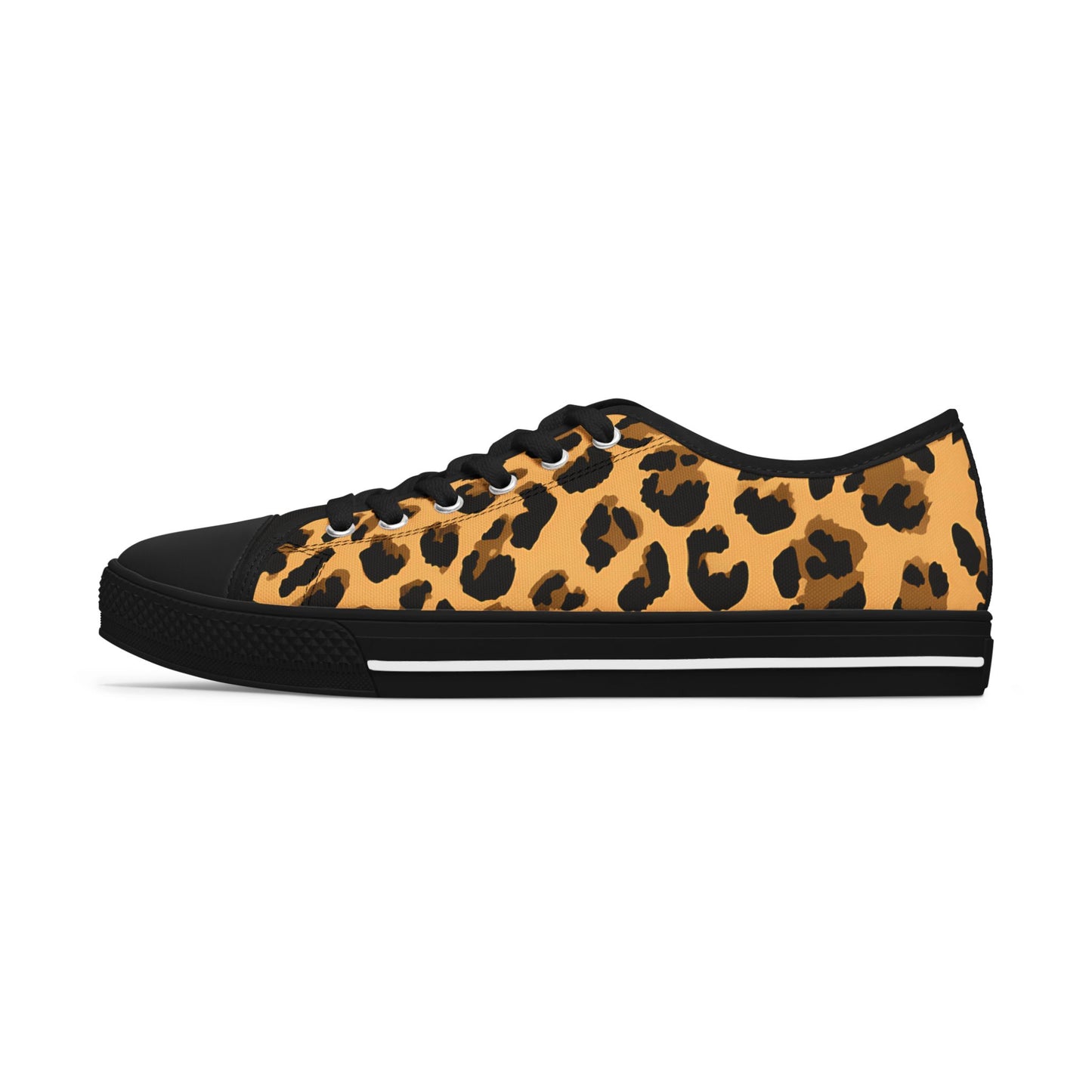 Leopard - WOMEN'S low-top sneakers (black or white)