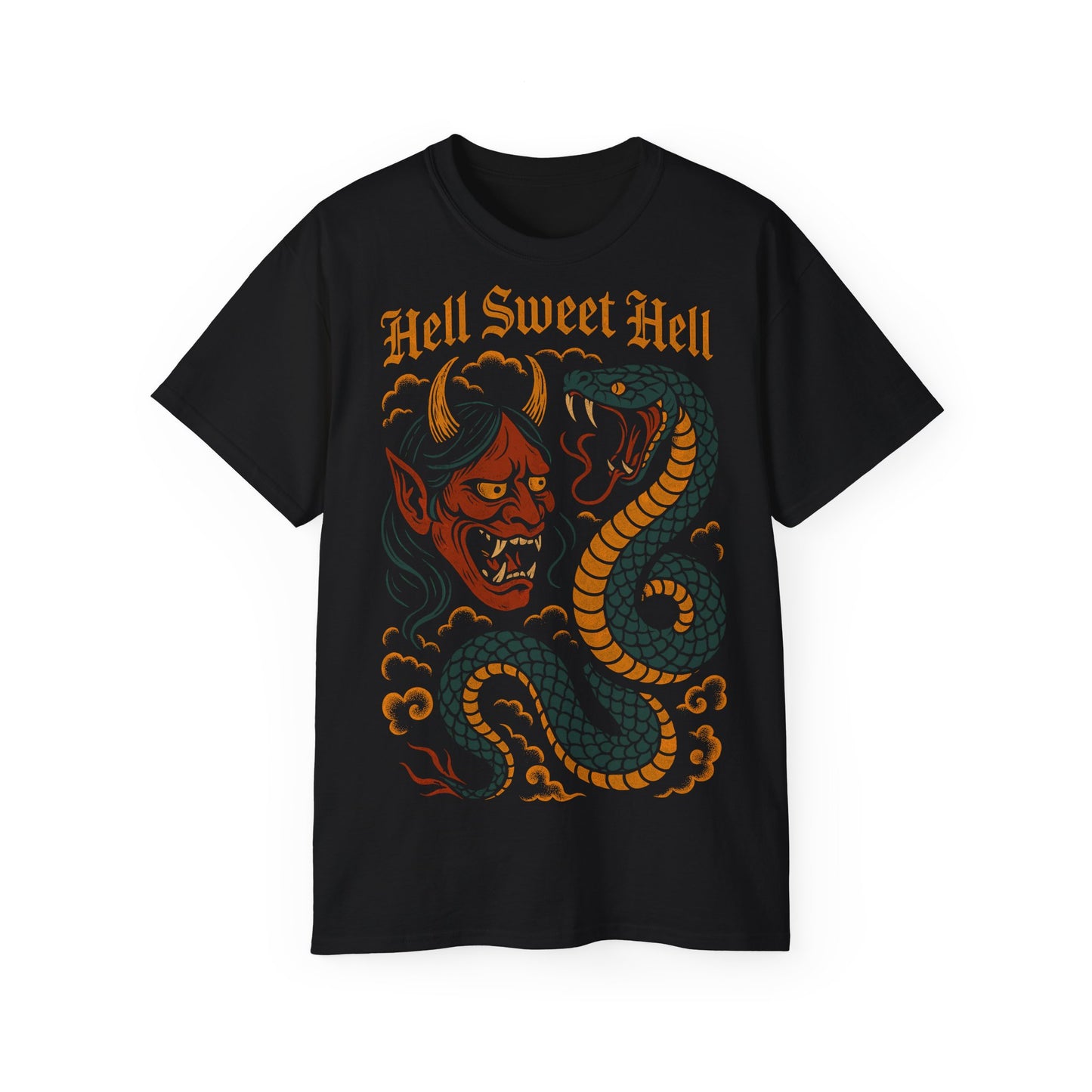 Oni & Serpent - T-shirt unisexe
