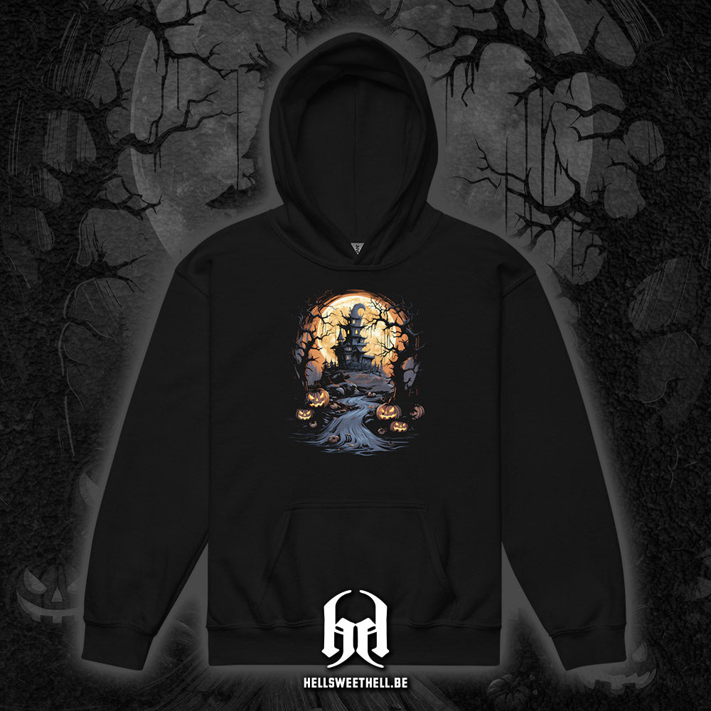 Château hanté Halloween - Sweat à capuche hoodie pour enfants et adolescents