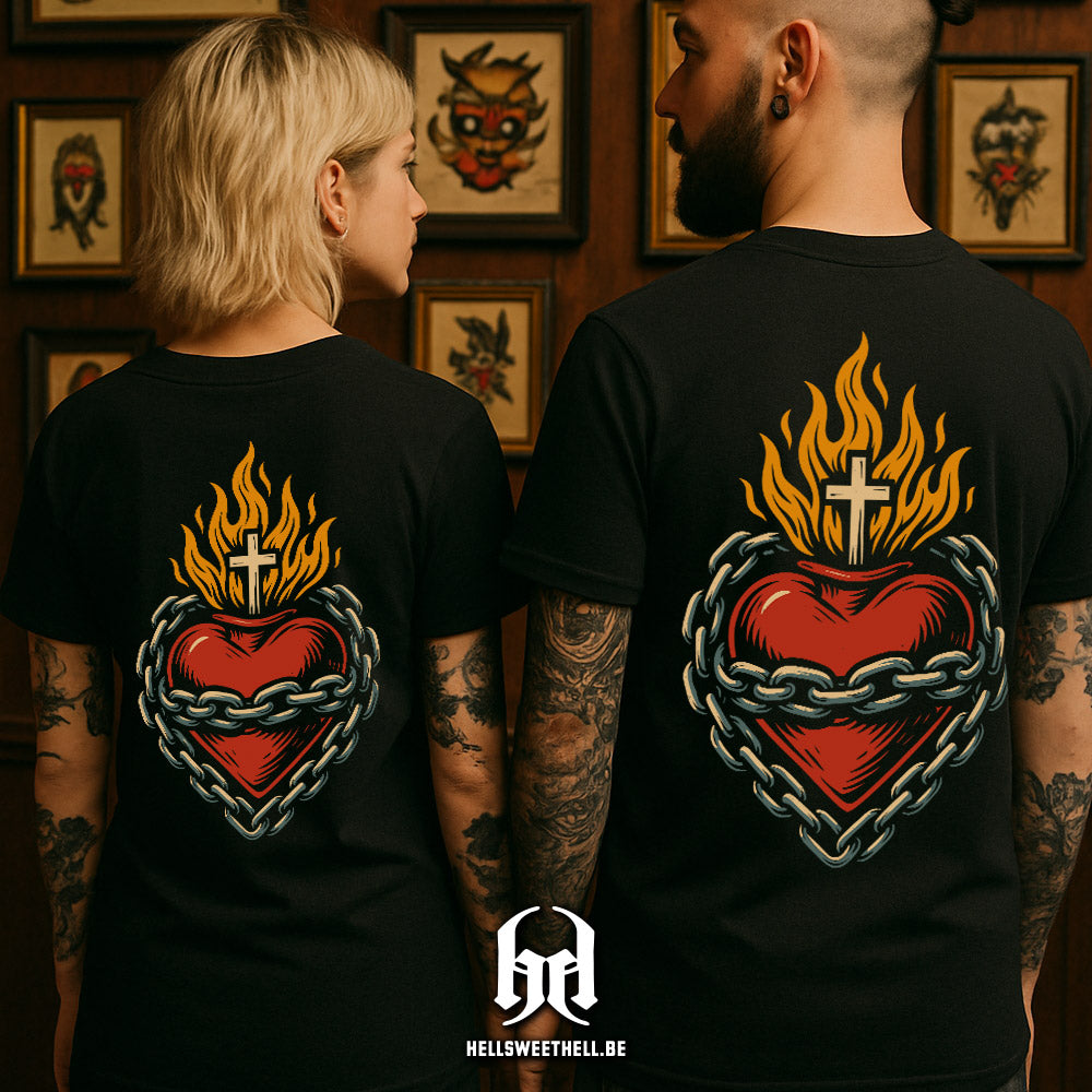 Coeur enchainé - T-shirt unisexe
