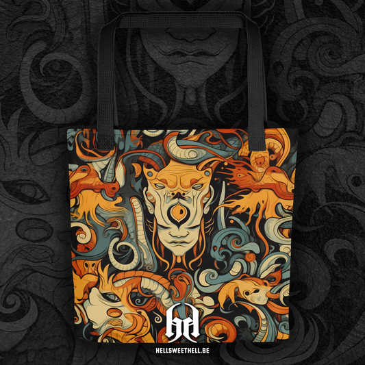 Motif psychédélique créatures fantastiques v1 - Sac fourre-tout Tote bag
