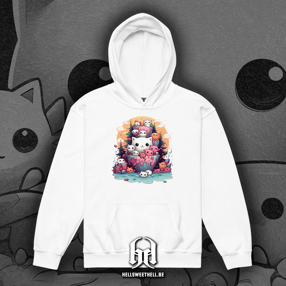 Chats Kawaii - Sweat à capuche hoodie pour enfants et adolescents
