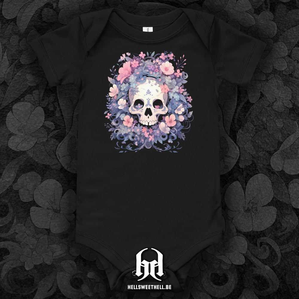 Squelette floral v2 - Body à manches courtes bébé et enfant