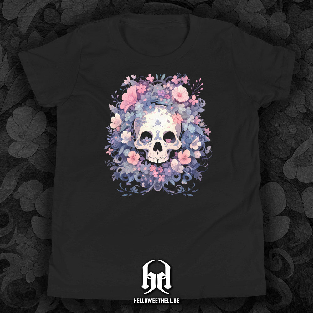 Squelette floral v2 - T-shirt pour enfants et adolescent