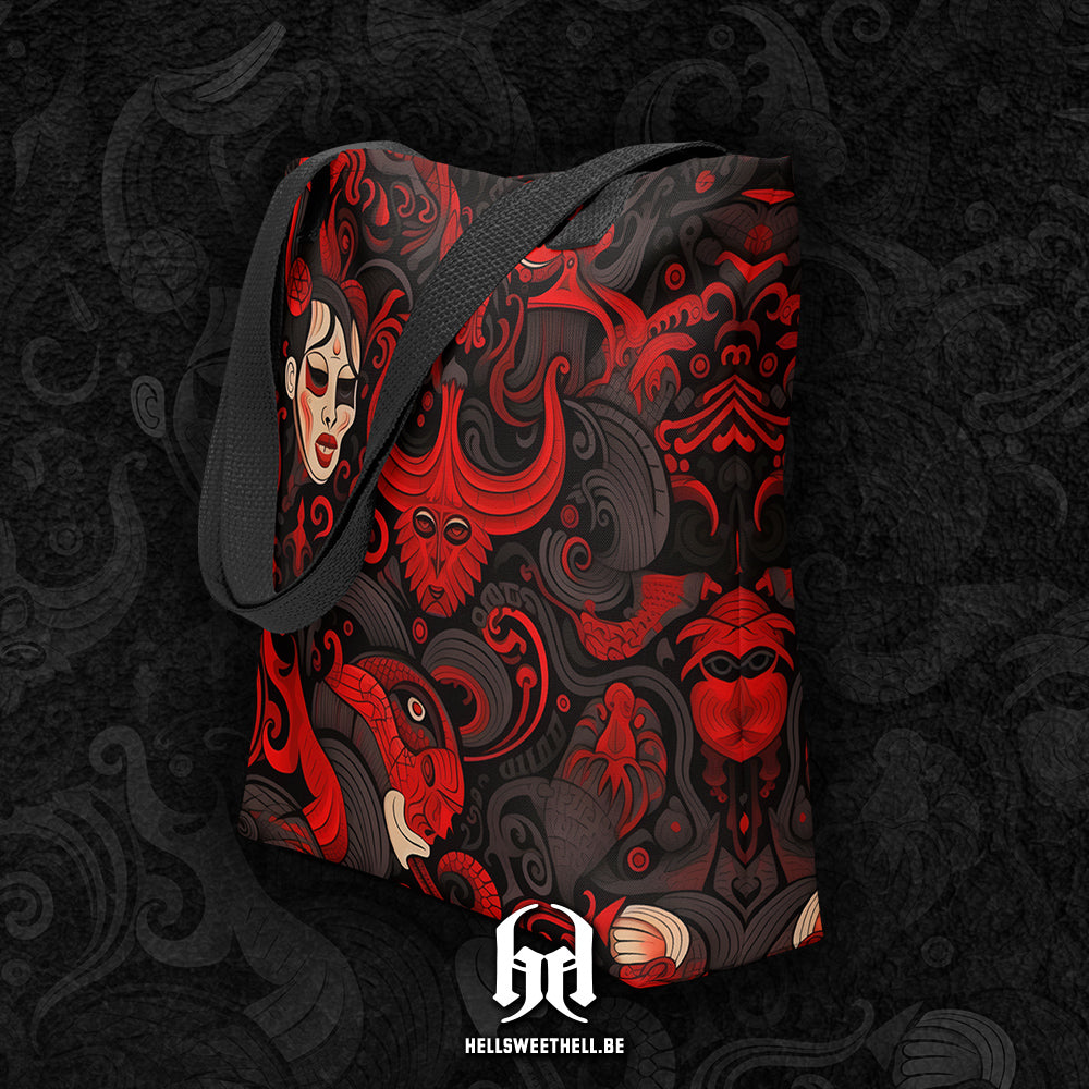 Démon de l'Enfer Illustration Japonaise v2 - Sac fourre-tout Tote bag