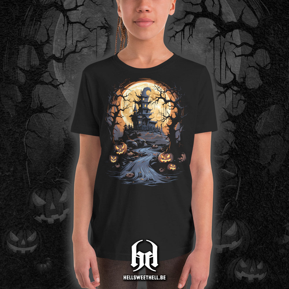 Château hanté Halloween - T-shirt unisexe enfants et adolescents