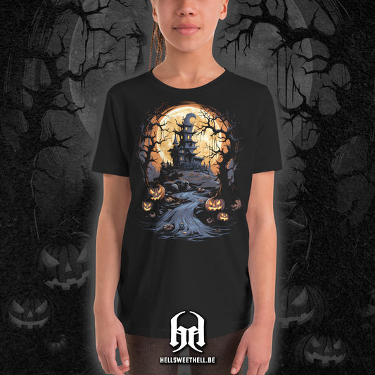 Château hanté Halloween - T-shirt unisexe enfants et adolescents