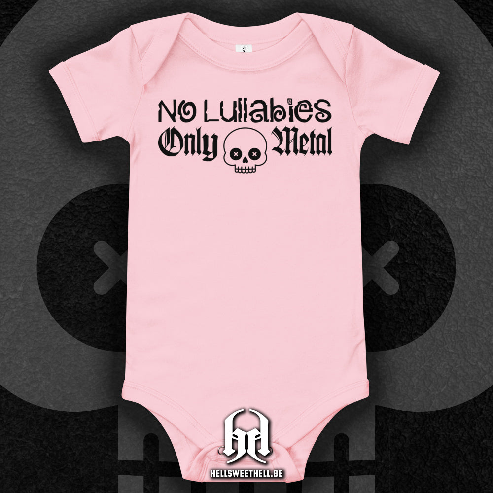 No Lullabies, Only Metal Logo Noir - Body à manches courtes bébé et enfant