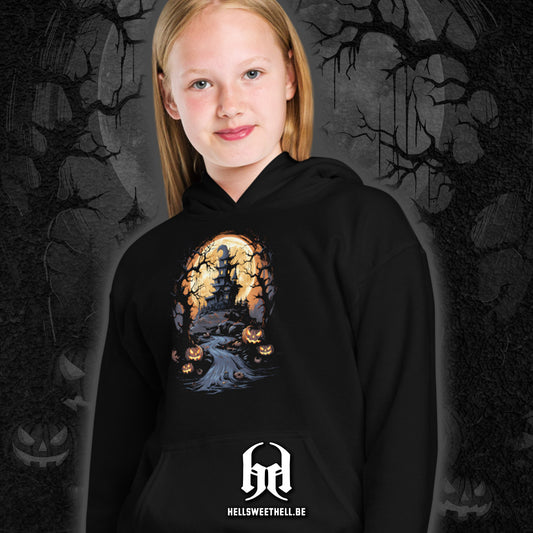 Château hanté Halloween - Sweat à capuche hoodie pour enfants et adolescents