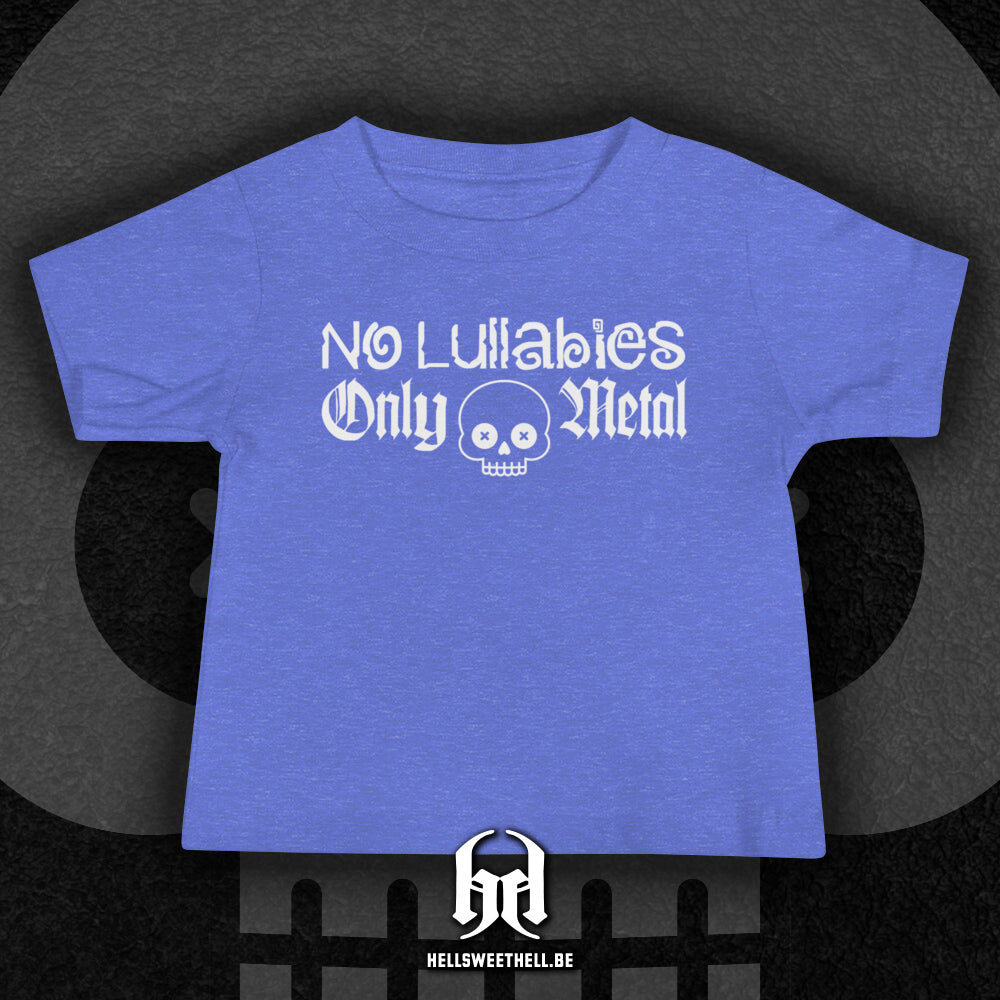 No Lullabies, Only Metal Logo Blanc - T-shirt bébé et enfant
