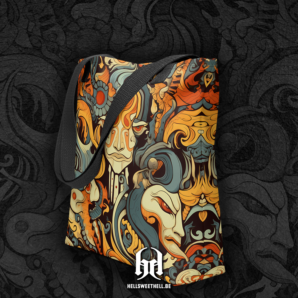 Motif psychédélique créatures fantastiques v2 - Sac fourre-tout Tote bag