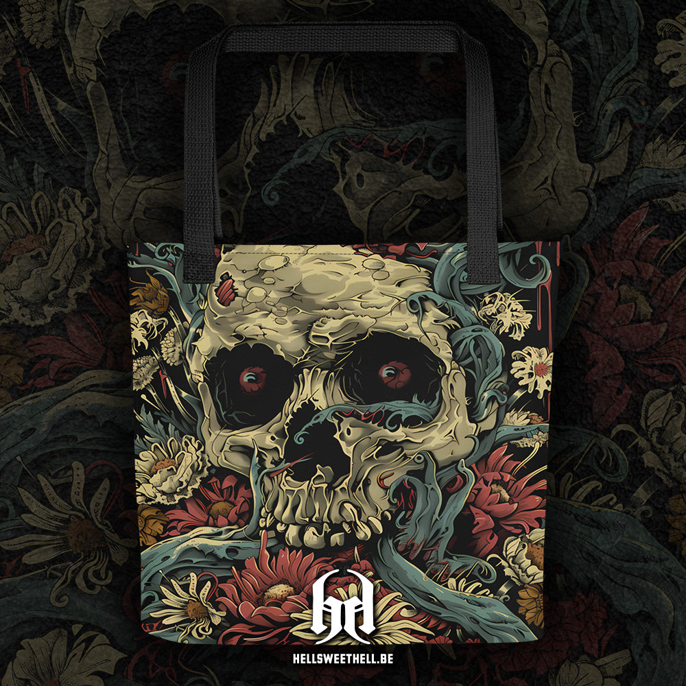 Skull flowers - Sac fourre-tout Tote bag