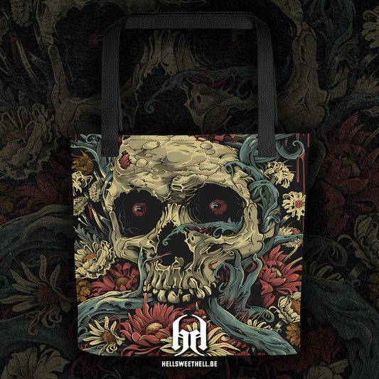Skull flowers - Sac fourre-tout Tote bag