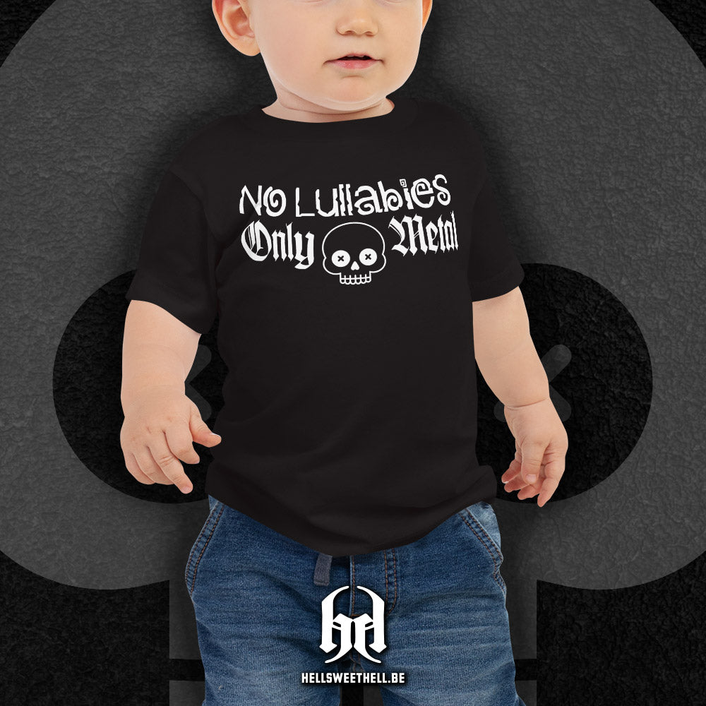 No Lullabies, Only Metal Logo Blanc - T-shirt bébé et enfant