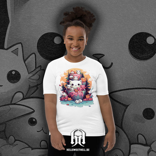 Chats Kawaii - T-shirt unisexe enfants et adolescents