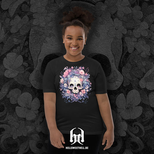 Squelette floral v2 - T-shirt pour enfants et adolescent