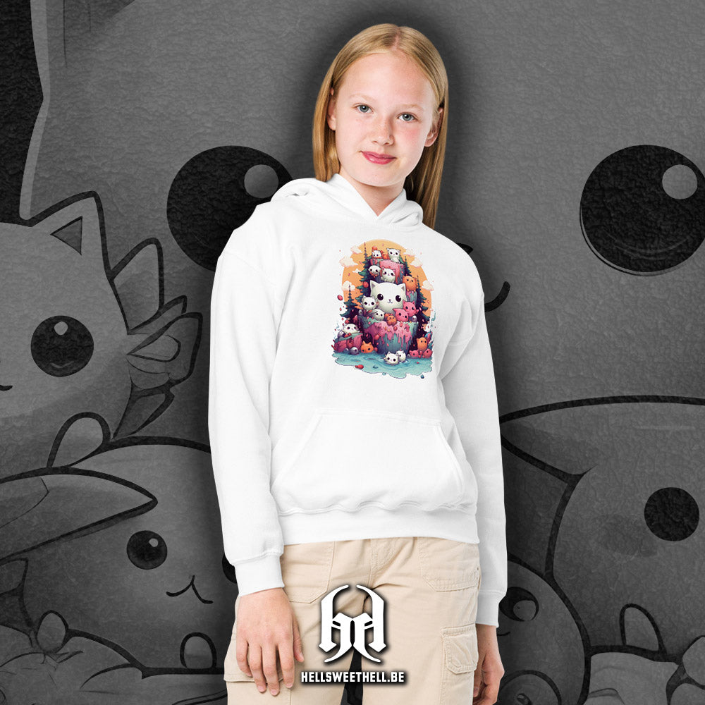 Chats Kawaii - Sweat à capuche hoodie pour enfants et adolescents