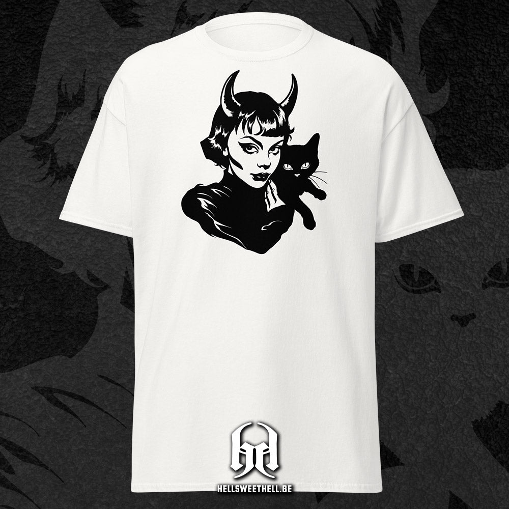 Demon Girl & Black Cat - T-shirt unisexe