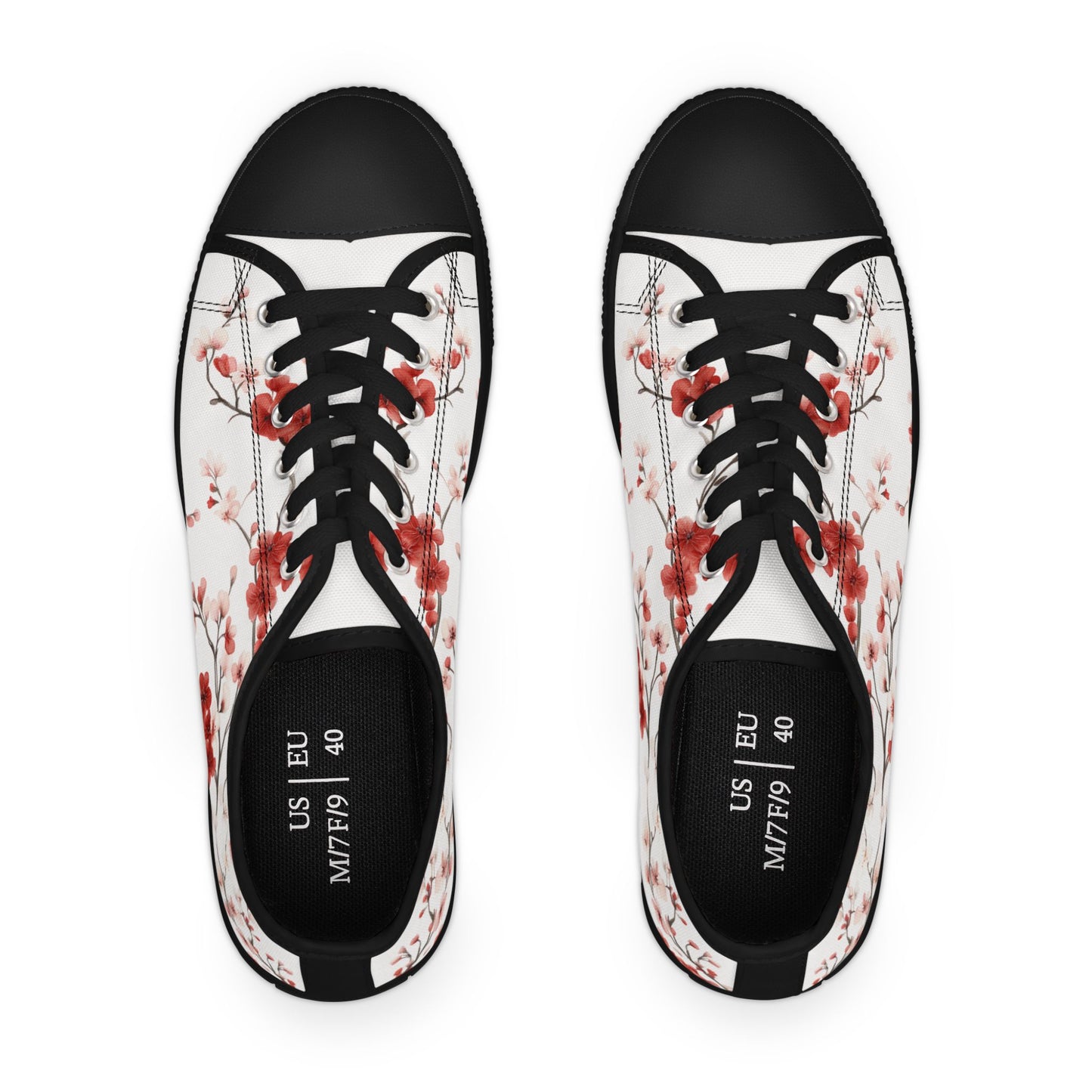 Sakura - WOMEN'S low-top sneakers (black or white)