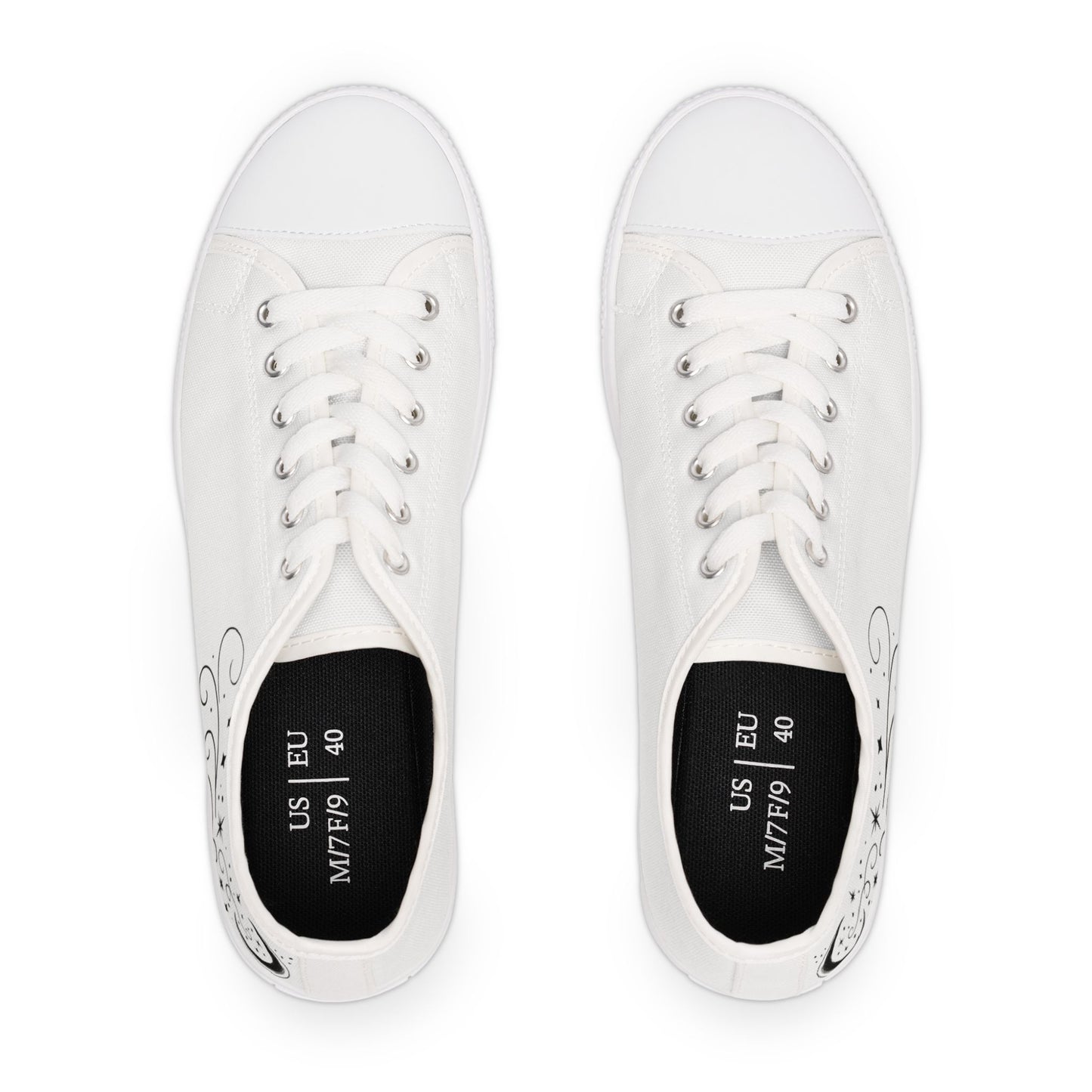 Moonlight - WOMEN'S low-top sneakers (black or white)