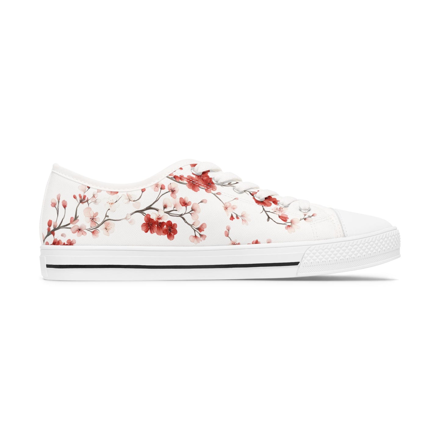 Sakura - WOMEN'S low-top sneakers (black or white)