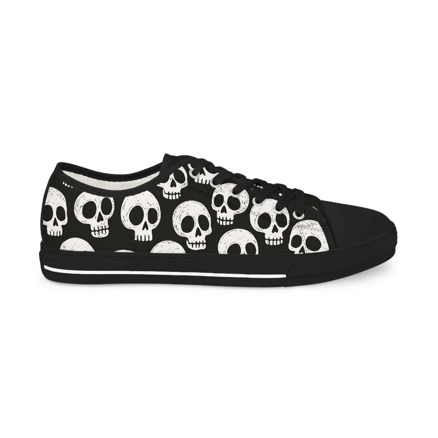Skull Pattern - Baskets basses HOMME (noir ou blanc)