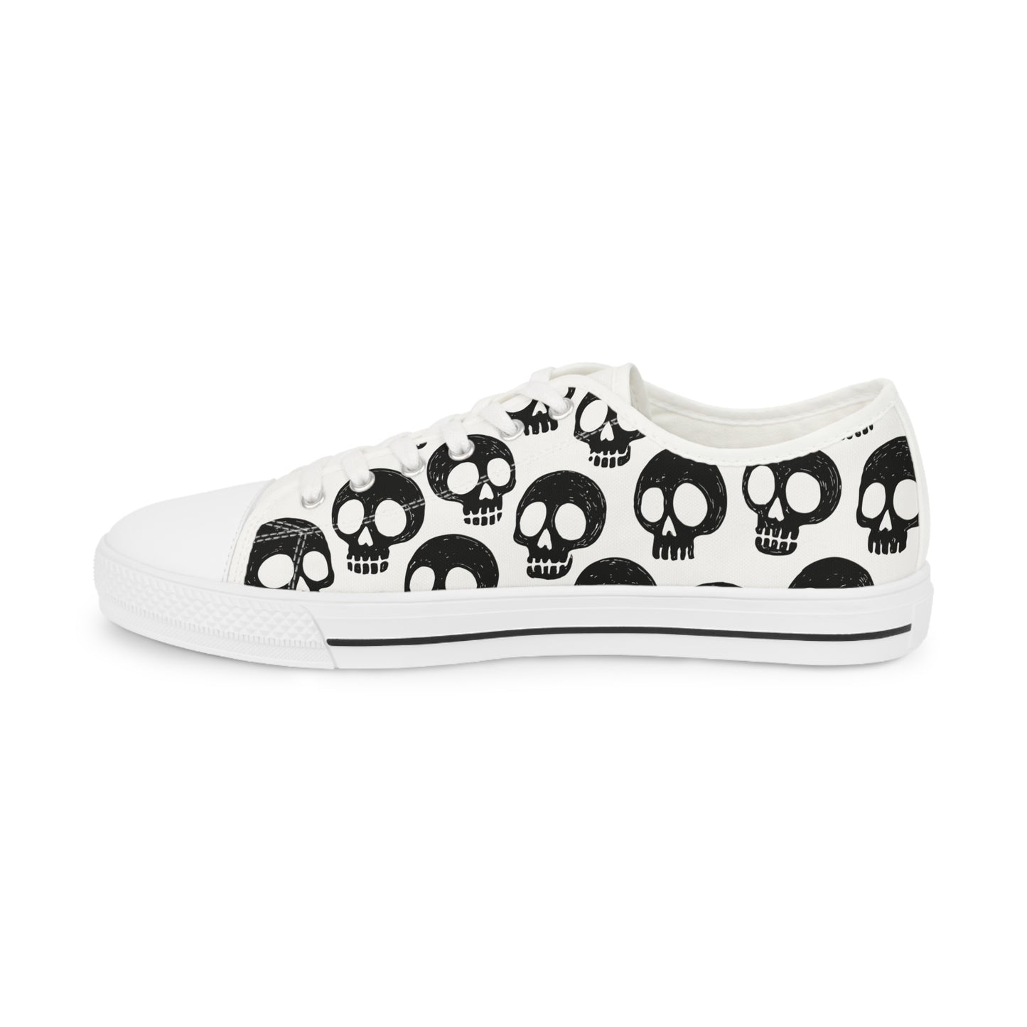 Skull Pattern - Baskets basses HOMME (noir ou blanc)
