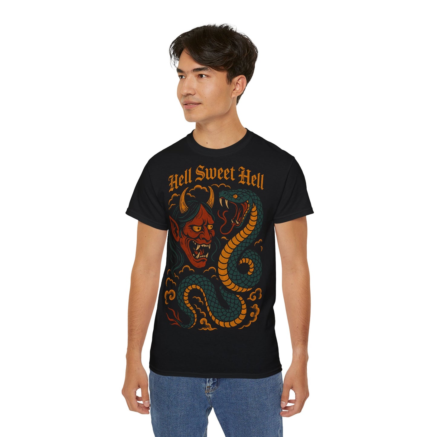 Oni & Serpent - T-shirt unisexe