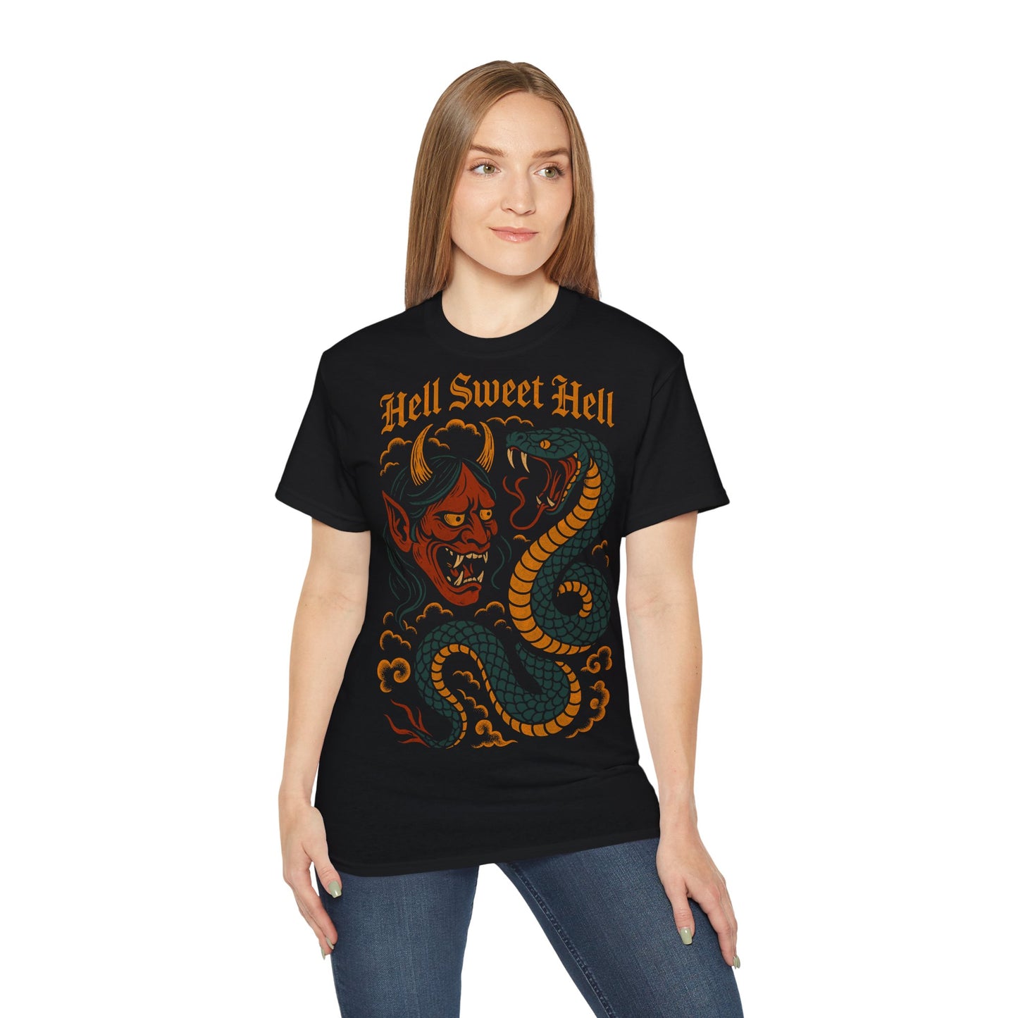 Oni & Serpent - T-shirt unisexe