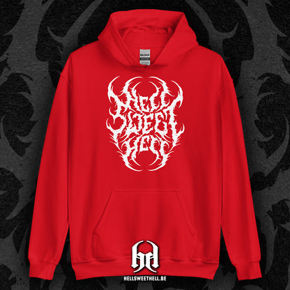 Hell Sweet Hell Logo White - Unisex Hooded Sweatshirt Hoodie