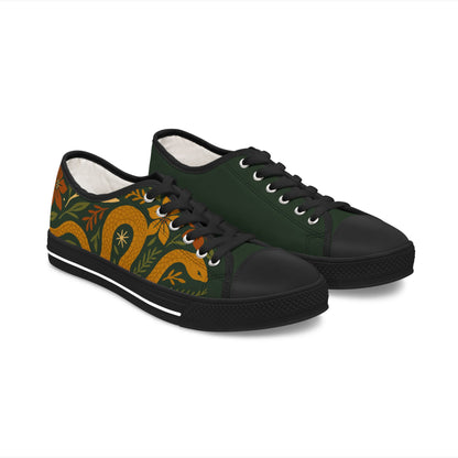 Peaceful Snake - WOMEN'S low-top sneakers (black or white)