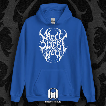 Hell Sweet Hell Logo White - Unisex Hooded Sweatshirt Hoodie