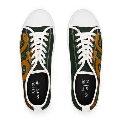 Peaceful Snake - WOMEN'S low-top sneakers (black or white)