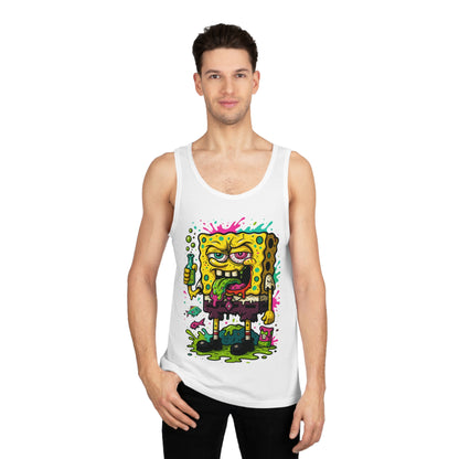 Madness of the Deep - De gestreepte spons - Unisex tanktop