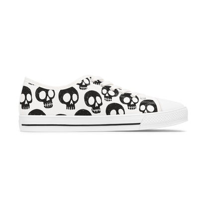 Skull Pattern - Baskets basses FEMME (noir ou blanc)