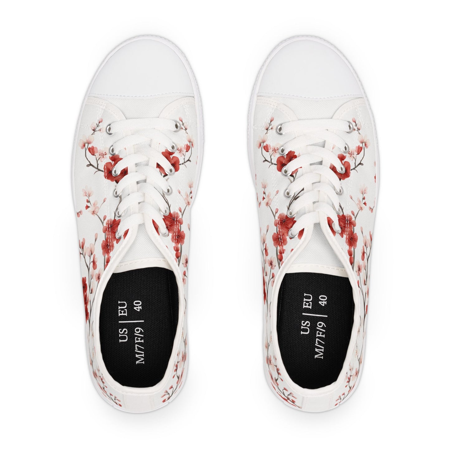 Sakura - WOMEN'S low-top sneakers (black or white)