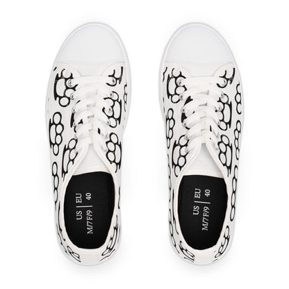 Knuckle Duster - WOMEN'S low-top sneakers (black or white)