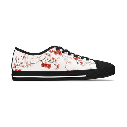 Sakura - WOMEN'S low-top sneakers (black or white)