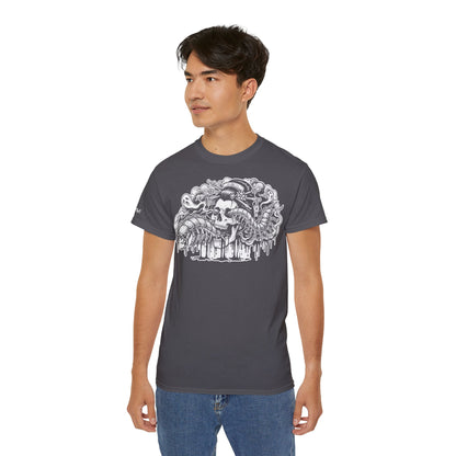 Illustratie Geisha Schedel en Mukade Duizendpoot: Japanse Irezumi Tattoo - Unisex T-shirt